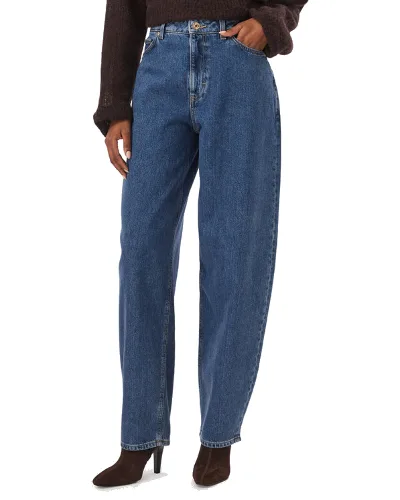 HUGO Jeansy Gimine 50563510 Granatowy Wide Leg