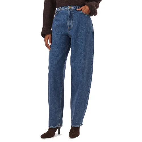 HUGO Jeansy Gimine 50563510 Granatowy Wide Leg