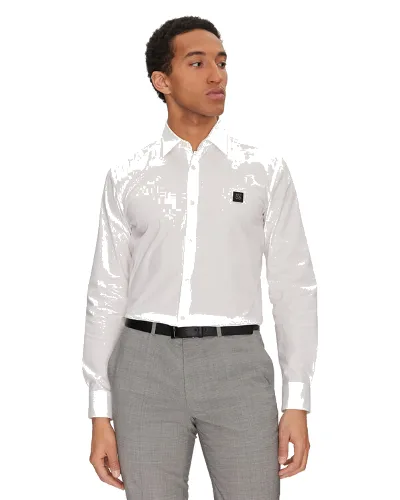 HUGO Koszula Ermo 50505315 Biały Slim Fit
