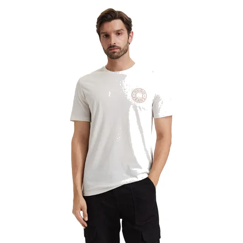 HUGO T-Shirt Nemodo 50572303 Kremowy Regular Fit