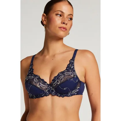Hunkemöller Biustonosz nieusztywniany z fiszbinami Diva Niebieski