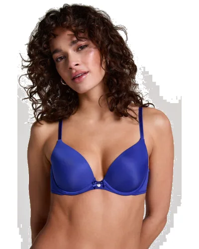 Hunkemöller Biustonosz usztywniany z fiszbinami Plunge Niebieski