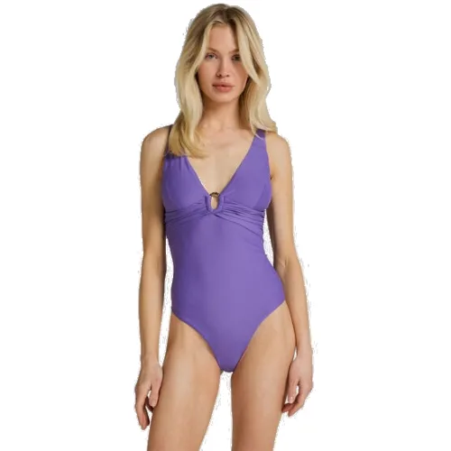 Hunkemöller Modelujący Kostium Kąpielowy Luxe Fioletowy