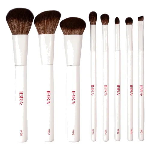 Ibra Brush Set White Zestaw 8 Pędzli do Makijażu