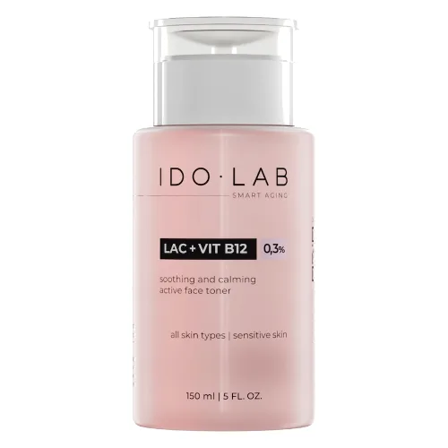 Ido Lab LAC +B12 łagodzący podrażnienia tonik dla cery wrażliwej 150 ml Toniki do twarzy