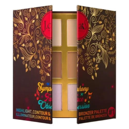 J.Cat Symphony Face Obsession Paleta do Konturowania Twarzy 1 Light to Medium