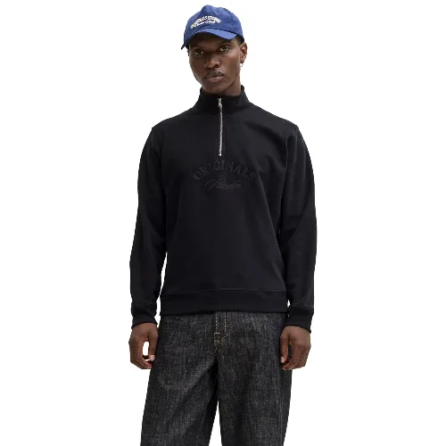 Jack & Jones Bluza Mężczyźni Bawełna czarny, XL