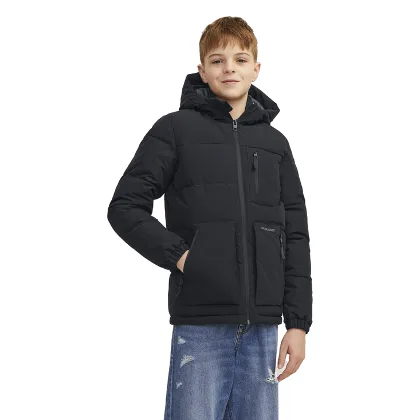 Jack & Jones Junior Kurtka zimowa Otto 12258547 Czarny Regular Fit