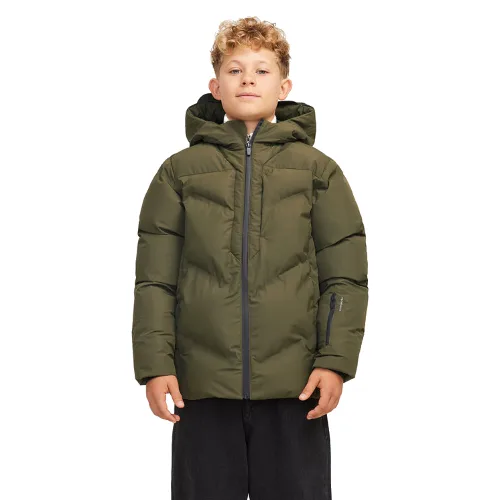 Jack & Jones Junior Kurtka zimowa Slay 12261353 Zielony Regular Fit