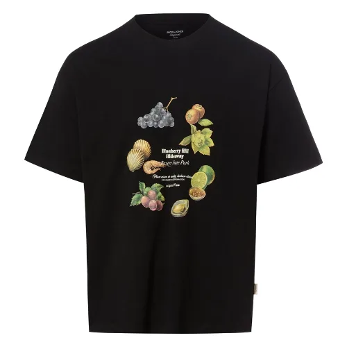 Jack & Jones Koszulka - JORmaine Mężczyźni Bawełna (100%) czarny, XL