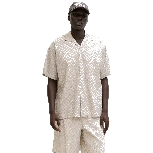 Jack & Jones koszulka z krótkim rękawem - JJMilo Mężczyźni Regular Fit Bawełna beżowy