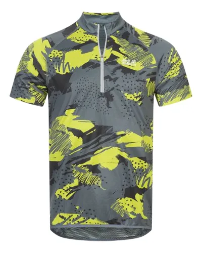 Jack Wolfskin Tourer Halfzip Print Mężczyźni Jazda na rowerze 1/4-Zip Bluza 1808531-8205