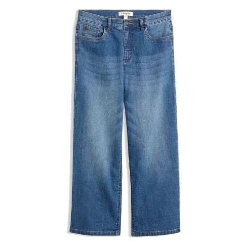 Jeansy wide leg, średni stan