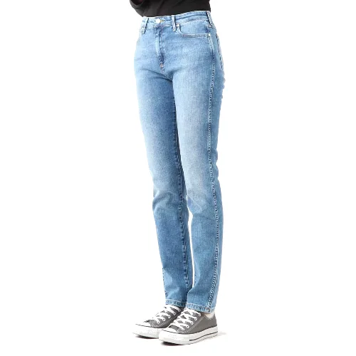 Jeansy Wrangler Boyfriend Best Blue W27M9194O