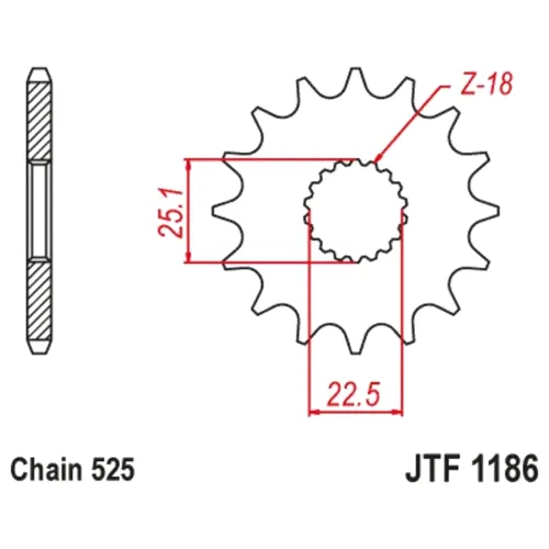 JT Sprockets zębatka 525 16Z Silent SW