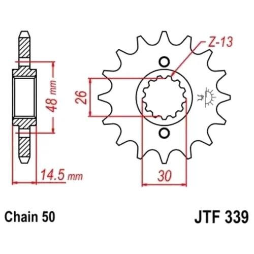 JT SPROCKETS Zębatka JT 530 17 zębów Silent SW