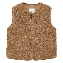 Kamizelka teddy z guzikami kneblowymi