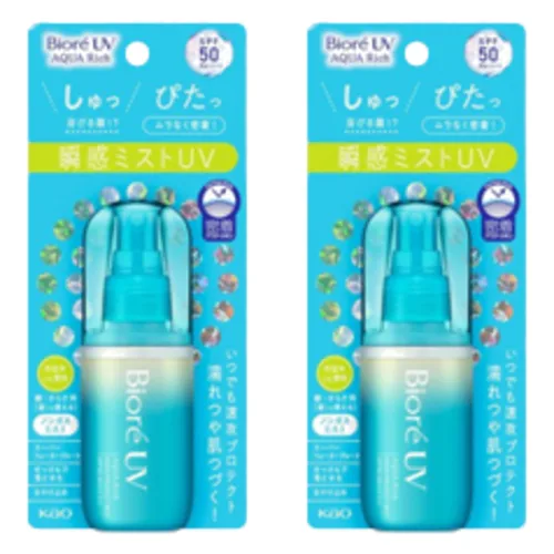 Kao Biore UV Aqua Rich Aqua Protect Mist SPF50 PA++++ - 60m 2szt. Set