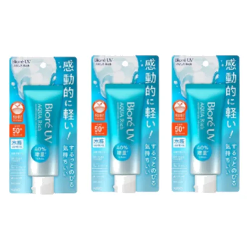 Kao - Biore UV Aqua Rich Water Essence SPF50+ PA++++ - 70g (3szt.) Set
