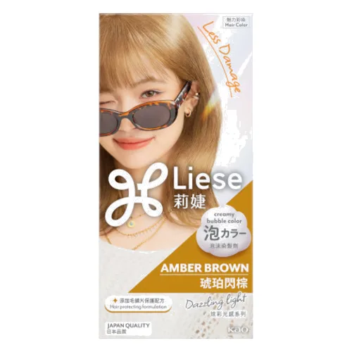 Kao - Liese Creamy Bubble Color - 1 pudełko - Amber Brown