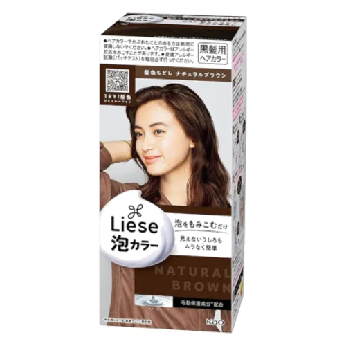 Kao - Liese Creamy Bubble Color (Japan Version) - 1 pudełko - Natural Brown