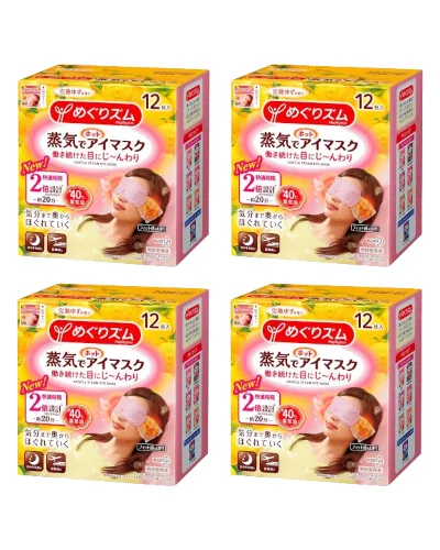 Kao - MegRhythm Gentle Steam Eye Mask Citrus (4szt.) Set
