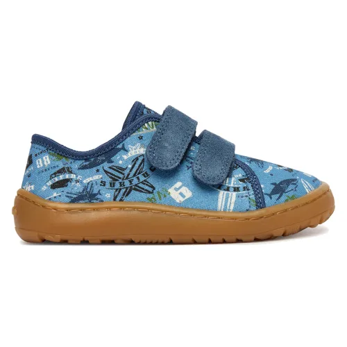 Kapcie Froddo Barefoot Canvas G1700440-6 S Niebieski