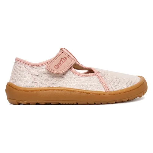 Kapcie Froddo Barefoot Canvas T-Bar G1700439-2 S Różowy