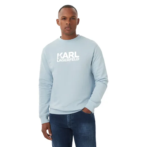 KARL LAGERFELD Bluza 705780 561917 Niebieski jasny Regular Fit