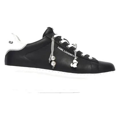KARL LAGERFELD Czarne damskie sneakersy ANAKAPRI TASSEL CHARMS