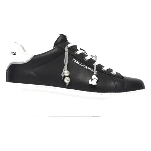 KARL LAGERFELD Czarne damskie sneakersy ANAKAPRI TASSEL CHARMS