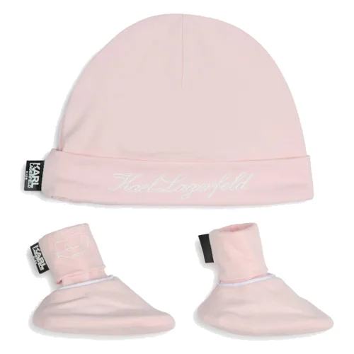 Karl Lagerfeld Kids Zestaw Czapka i Skarpety Z30180 Różowy