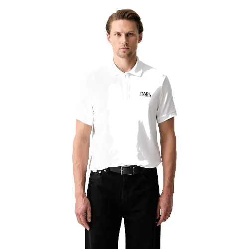 Karl Lagerfeld polo męskie bawełniane z elastanem