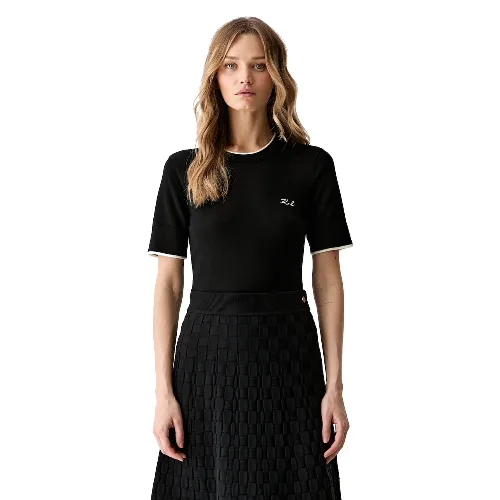Karl Lagerfeld T-shirt basic damski wełniany