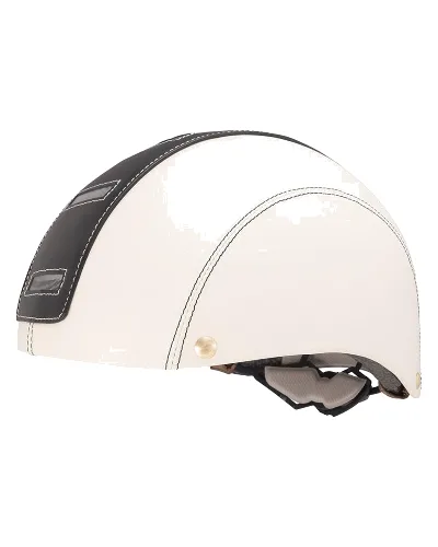 Kask Halo Kremowy i Lukrecjowy z tylnym światłem