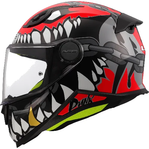 Kask integralny dziecięcy LS2 FF812 Kid Punk S (47-48 cm) szary/czerwony