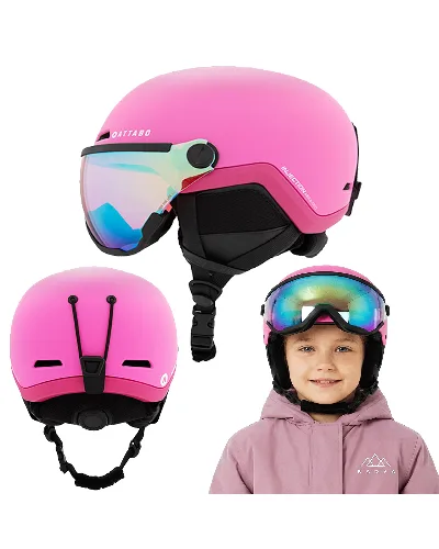 Kask narciarski dziecięcy ATTABO Avens 2.0 Jr Visor różowy 51-54 cm