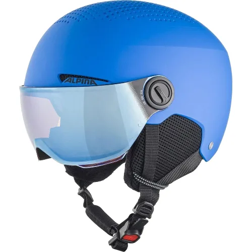 Kask narciarski Narty Alpina Zupo Visor Q Lite Niebieski