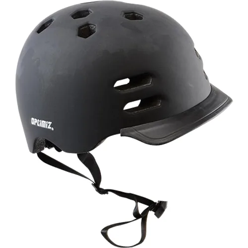 Kask rowerowy dla dorosłych w kolorze matowej czerni z tylnym światłem