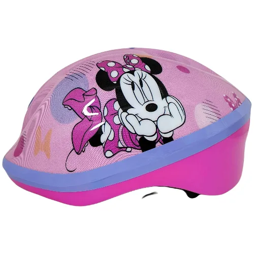 Kask rowerowy Minnie Mouse dla dzieci 52-56 cm różowy