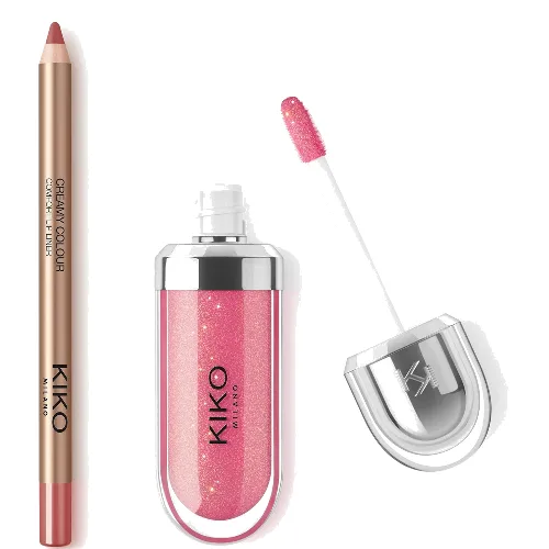 KIKO Milano 3D Hydra Lip Combo (Various Shades) - Watermelon Sugar