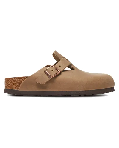 Klapki Birkenstock Boston zamsz 1019484 Brązowy