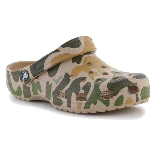 Klapki UNISEX Crocs Classic Printed Camo Clog 206454-2Y6 - multikolor