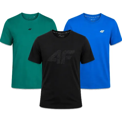 KOMPLET KOSZULEK MĘSKICH 4F T-SHIRT ZESTAW 3PAK
