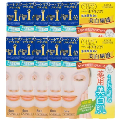 Kose - Clear Turn White Vitamin C Mask - 1 arkusz (10szt.) Set