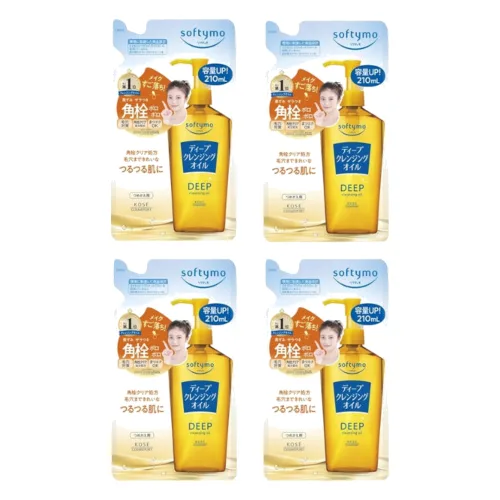 Kose - Softymo Deep Cleansing Oil Refill (2024 Version) - 210ml (4szt.) Set