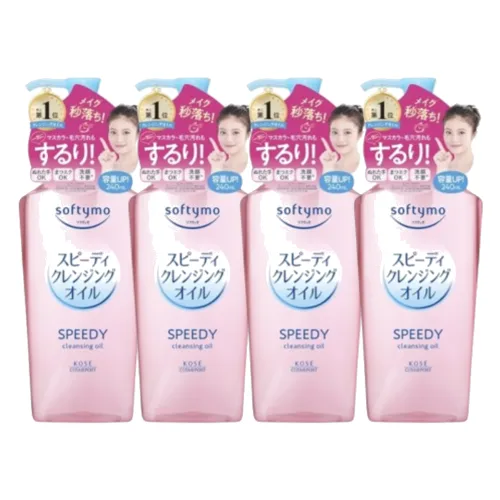 Kose - Softymo Speedy Cleansing Oil Pump (2024 Version) - 240ml (4szt.) Set