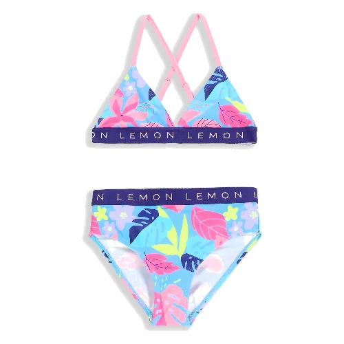 Kostium kąpielowy dwuczęściowy pływacki dla dzieci Lemon Explore WL5 X-Back