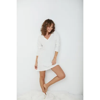 KOSZULA NOCNA ESTER ECRU S - Flawless