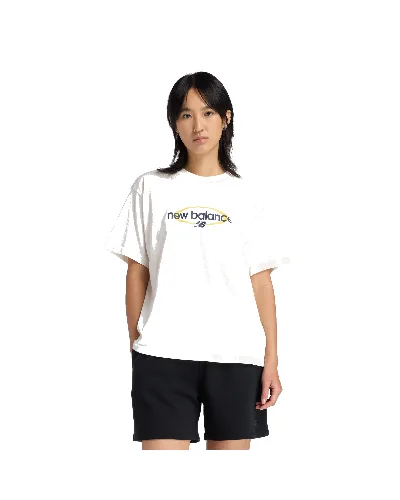 Koszulka damska New Balance WT61Z7OQSST – beżowa